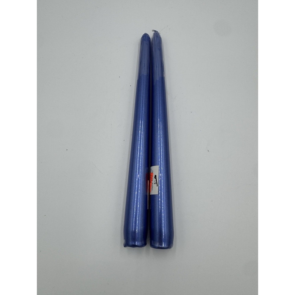 Pair‎ Of Blue Taper Candles Set Of 2